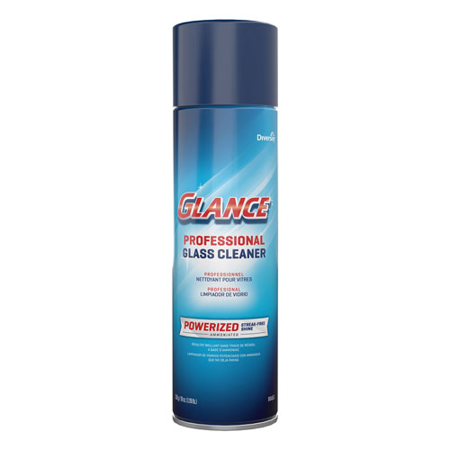 Diversey Glance Powerized Glass and Surface Cleaner | Ammonia Scent， 19 oz Aerosol， 12