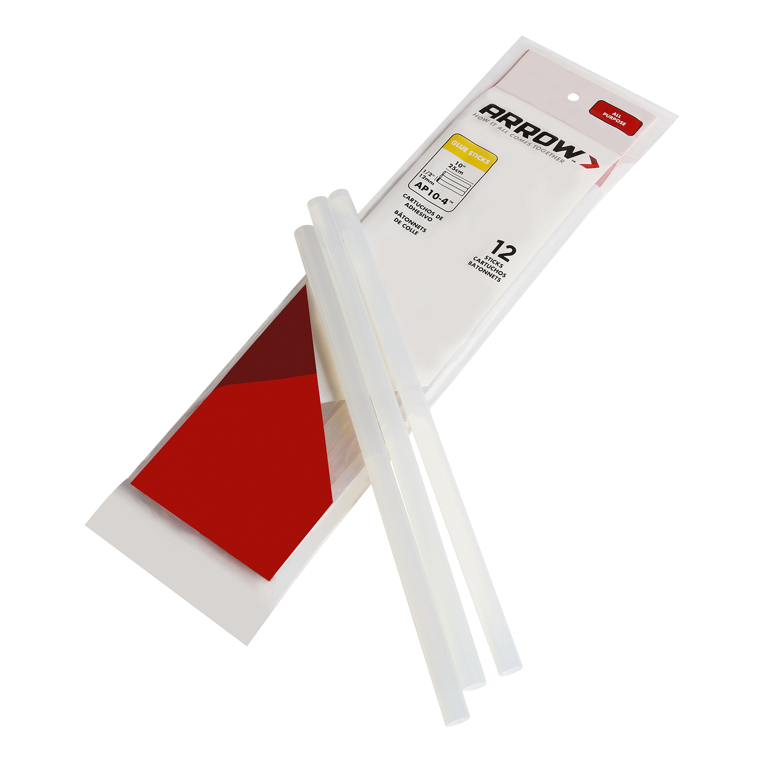 Arrow 0.5 in. D X 10 in. L All Purpose Glue Sticks Clear 12 pk