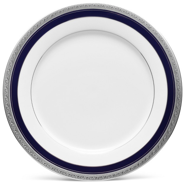 Noritake Crestwood Cobalt Platinum Set Of 4 Dinner Plates