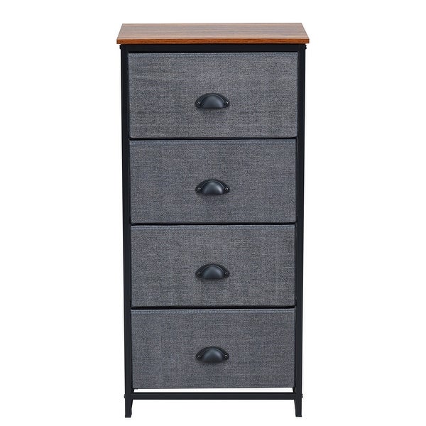 Chest Storage Tower Side Table Display Storage with 4 Drawers - 18