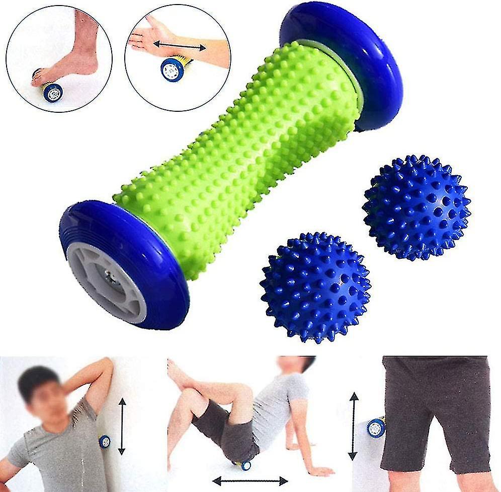 Foot And Hand Muscle Massager Roller， Pvc Plantar Fasciitis Muscle Massager Roller   (blue)