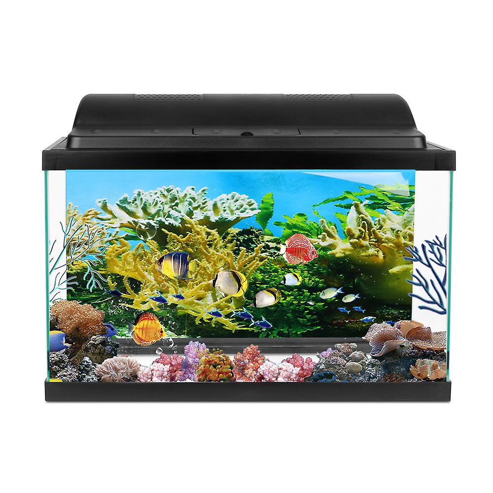 Pvc Adhesive Water Plants Coral Pattern Aquarium Background Poster Sticker Fish Tank Decoration122x50cm