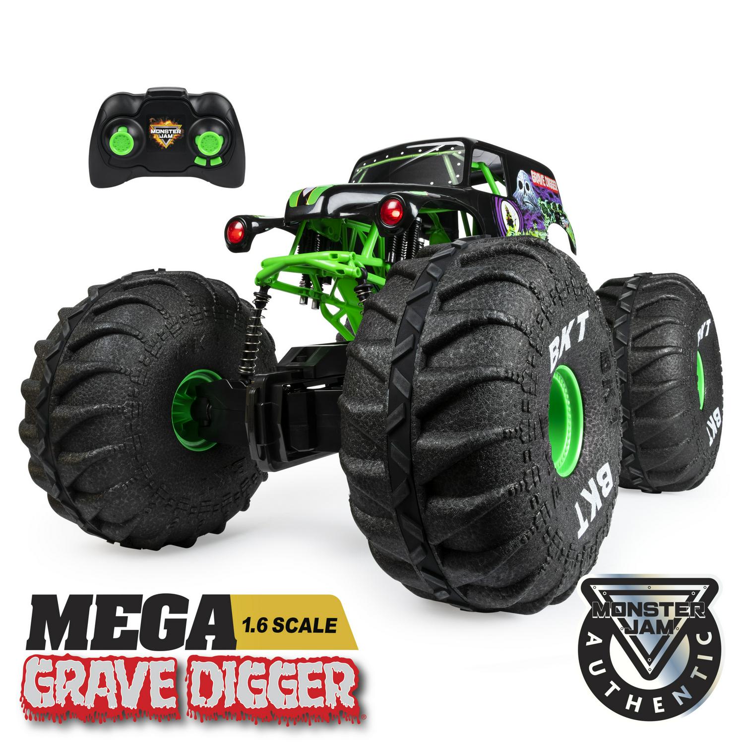 Monster Jam Official Mega Grave Digger AllTerrain Remote Control Monster Truck with Lights 1: 6 Scale Kids Toys for Boys  Crowdfused