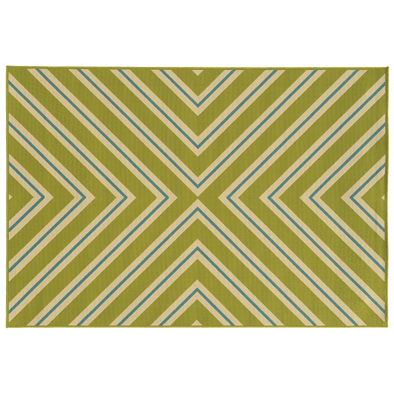 StyleHaven River Geometric Diamond Indoor Outdoor Rug