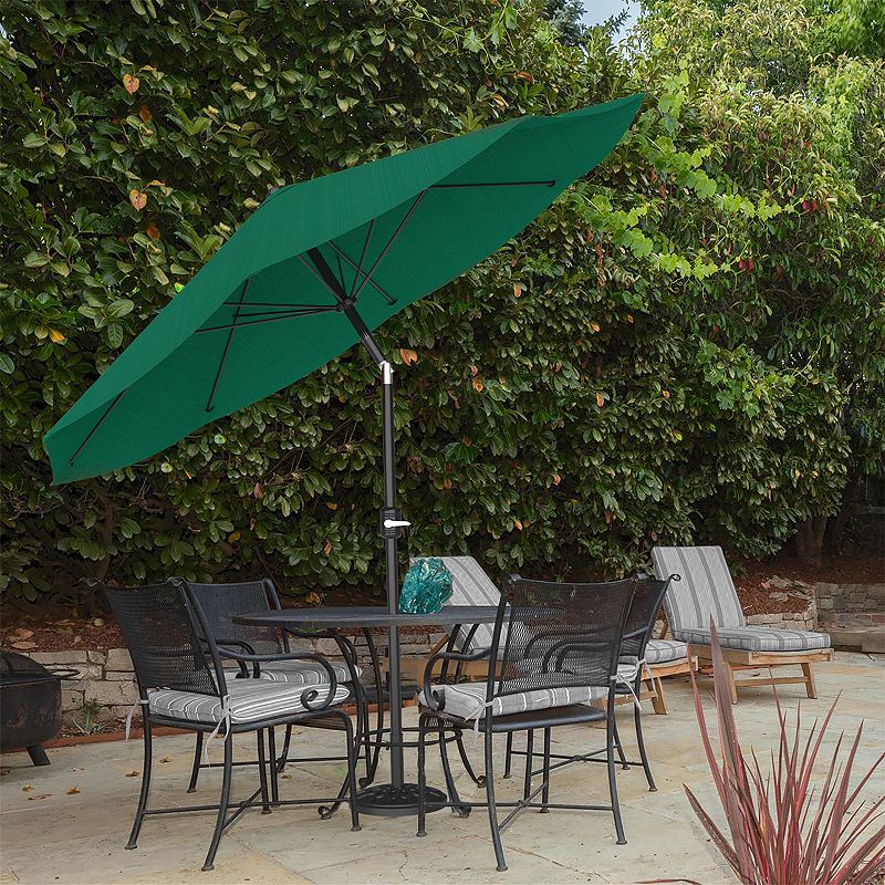 Pure Garden Green Auto Tilt Patio Umbrella