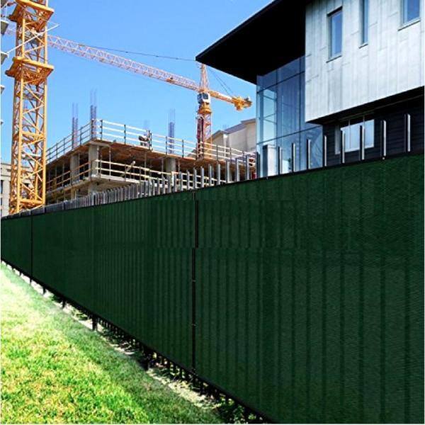 BOEN 6 ft. x 50 ft. Green Privacy Fence Screen Netting Mesh with Reinforced Grommet for Chain Link Garden Fence (2-Pack) PN-300582