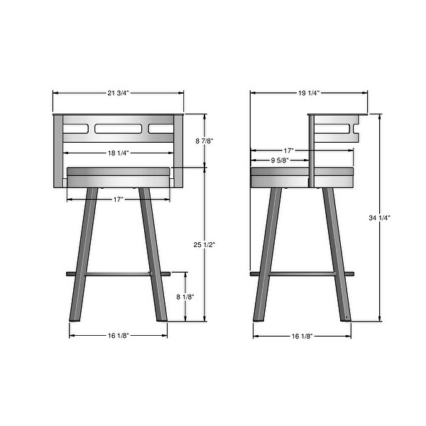 Amisco Vector Swivel Counter Stool with Distressed Wood Seat