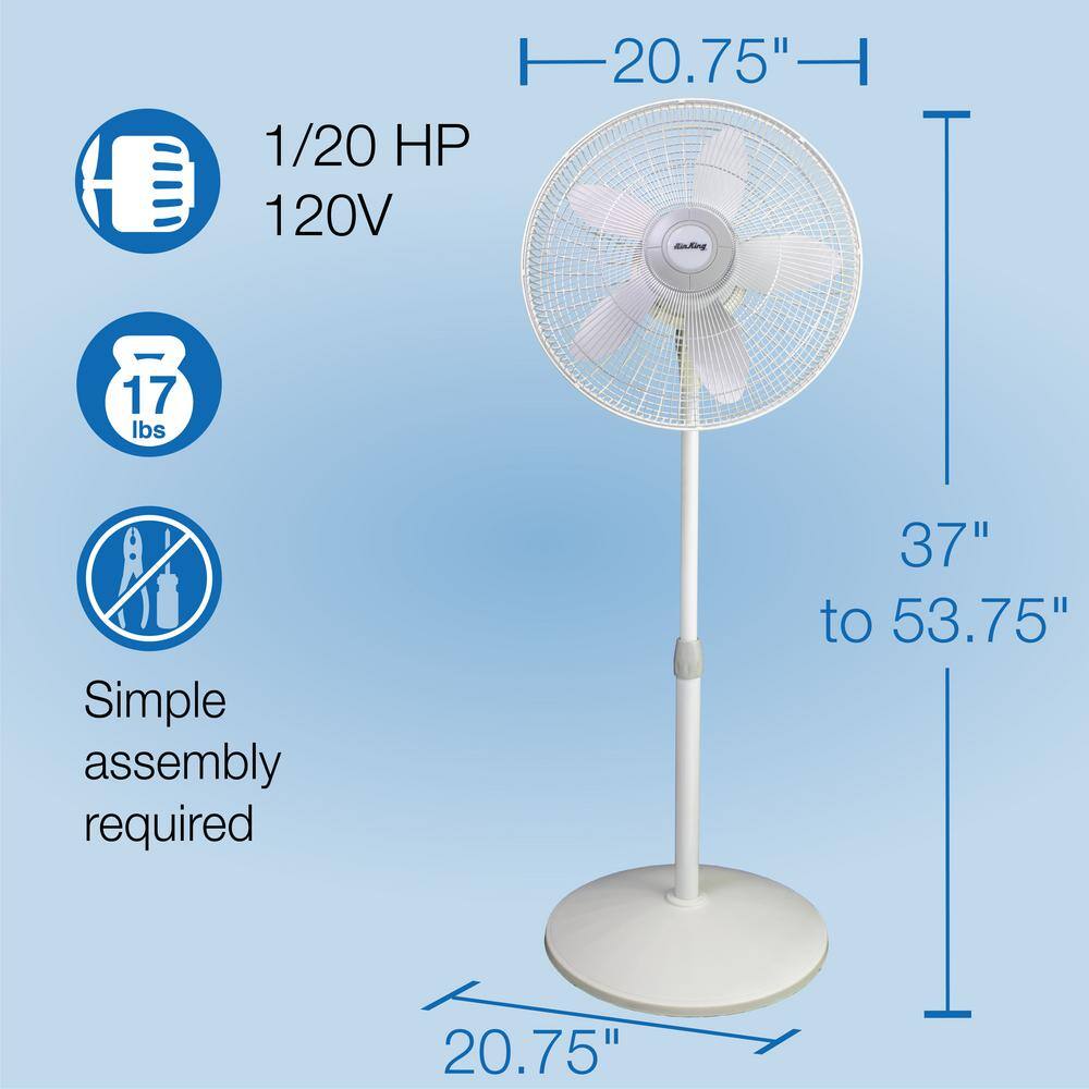 Air King 18 in. Commercial Grade Oscillating Pedestal Fan 9119