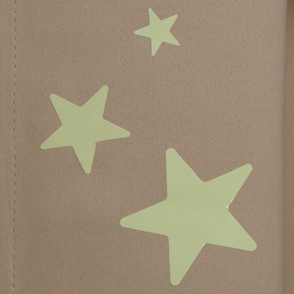 Aurora Home Keedle Doodle DIY Curtain Decoration Set with 2 Blackout Curtains and Glow in the Dark Star Stickers