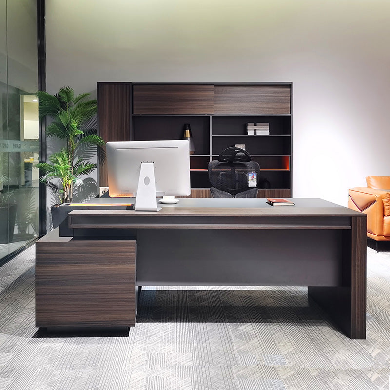 RADDIX Executive Desk with Right Return 1.8M - Brown