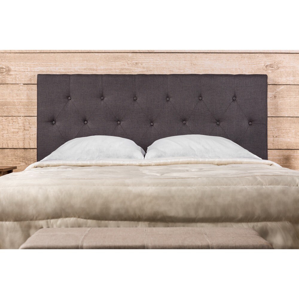 Barn Modern Grey Fabric Upholstered Tufted Headboard by Furniture of America