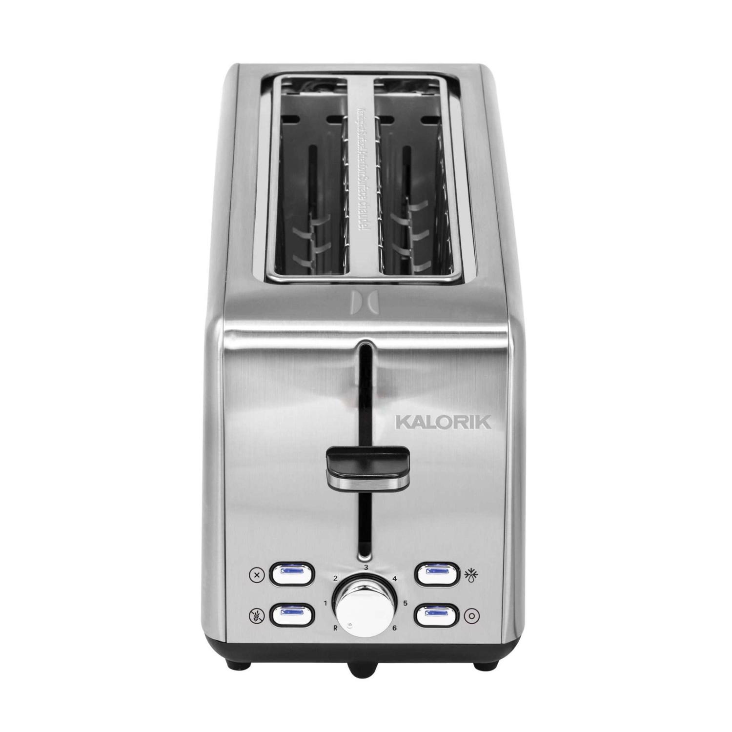 Kalorik Stainless Steel Silver 4 slot Toaster 15.16 in. H X 6.1 in. W X 7.68 in. D