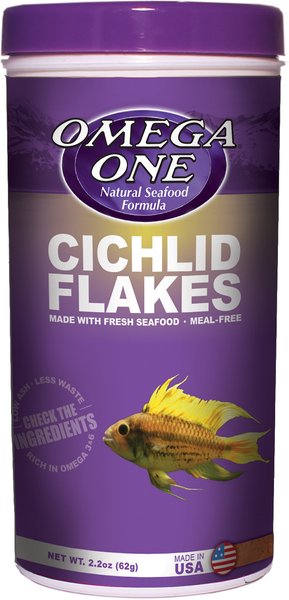 Omega One Cichlid Flakes Fish Food