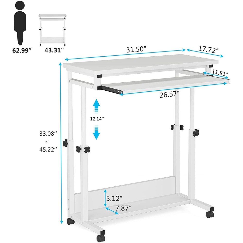 Portable Laptop Desk for Sofa and Bed  Height Adjustable Small Standing Table