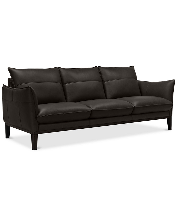 Furniture CLOSEOUT! Chanute 88 Leather Sofa