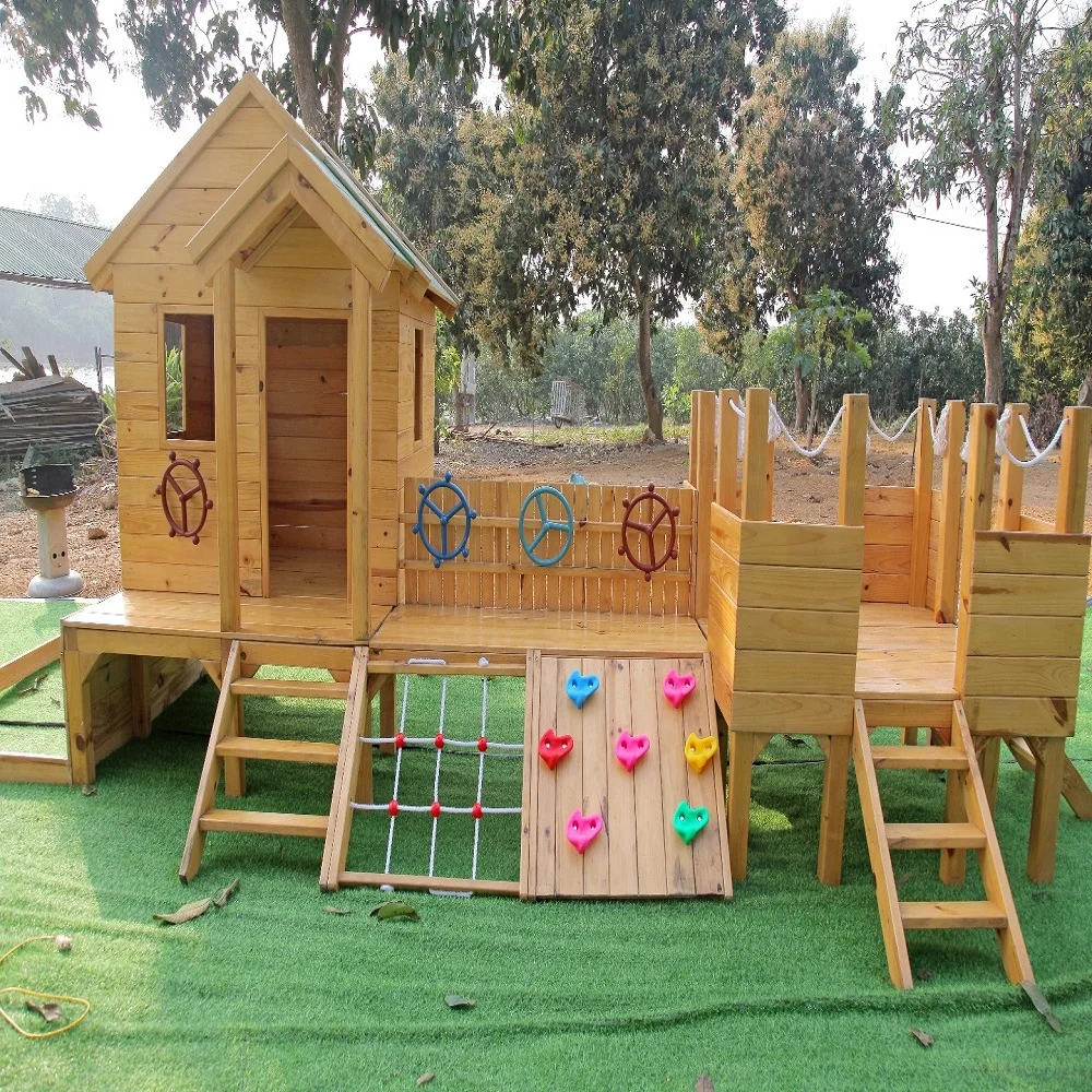 Custom Collins Kids Wooden Playhouse Outdoor Garden Cottage Playhouse cubby house plans backyard garden design