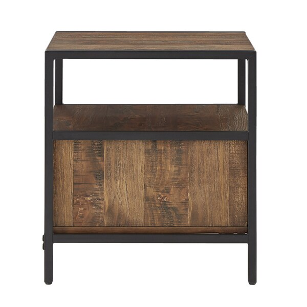 Corey 1-Drawer Rustic Brown End Table by iNSPIRE Q Modern