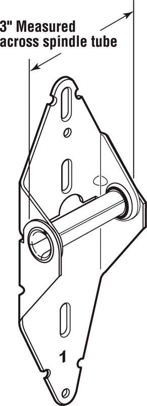 Prime-Line 3 in. W X 1.8 in. L X 0.44 in. D Steel Garage Door Hinge