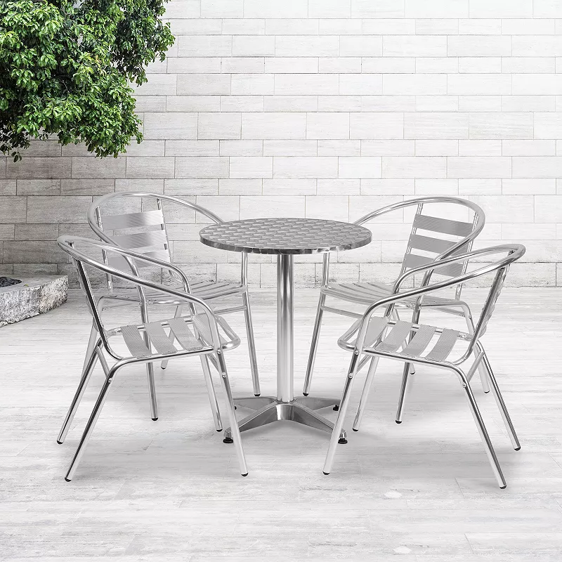 Flash Furniture Round Bistro Indoor / Outdoor Table and Chair 5-piece Set