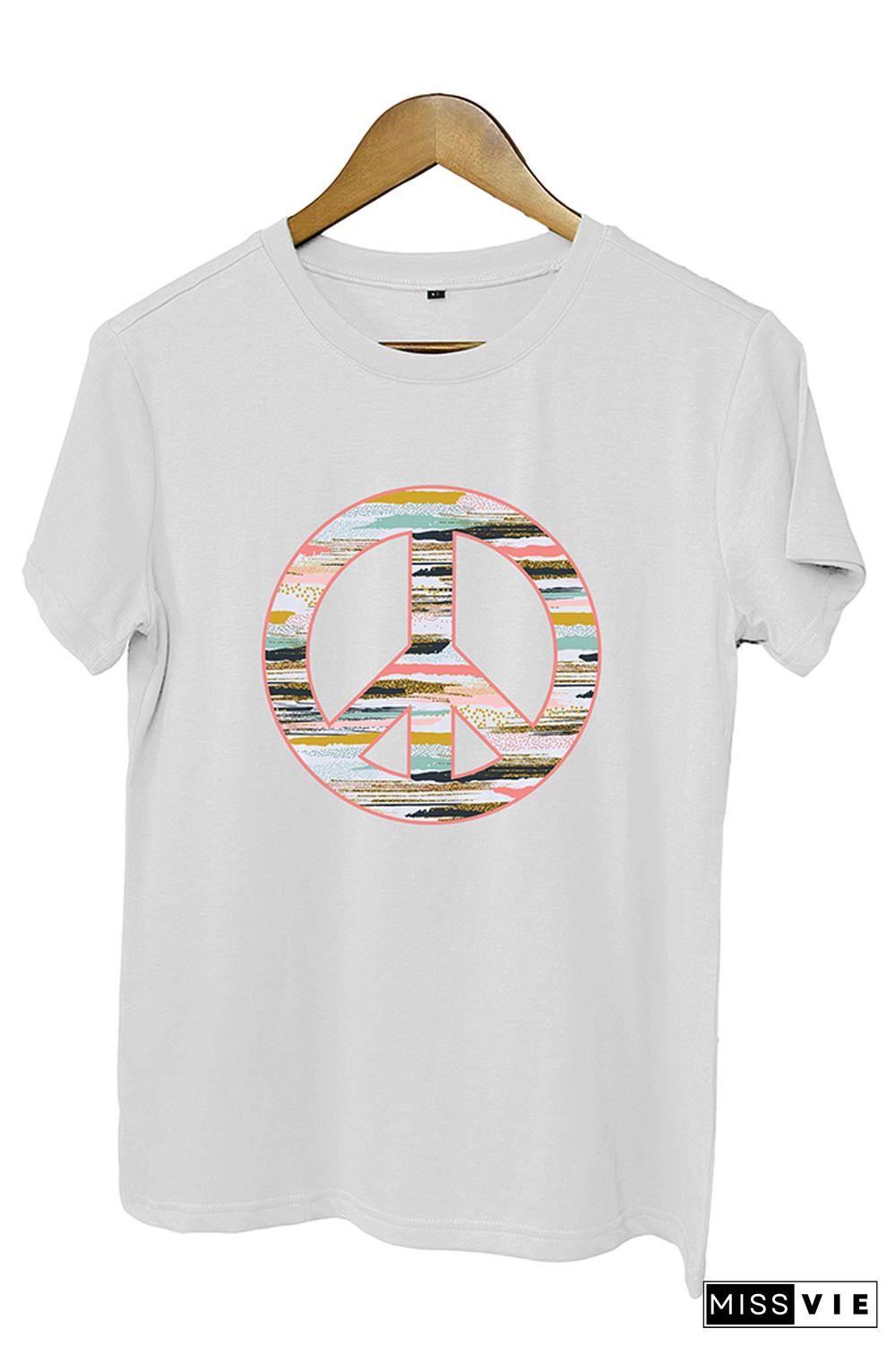 Boho Peace Sign Graphic Tee Wholesale