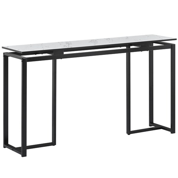 Modern Console Table Entryway Table with Metal Frame