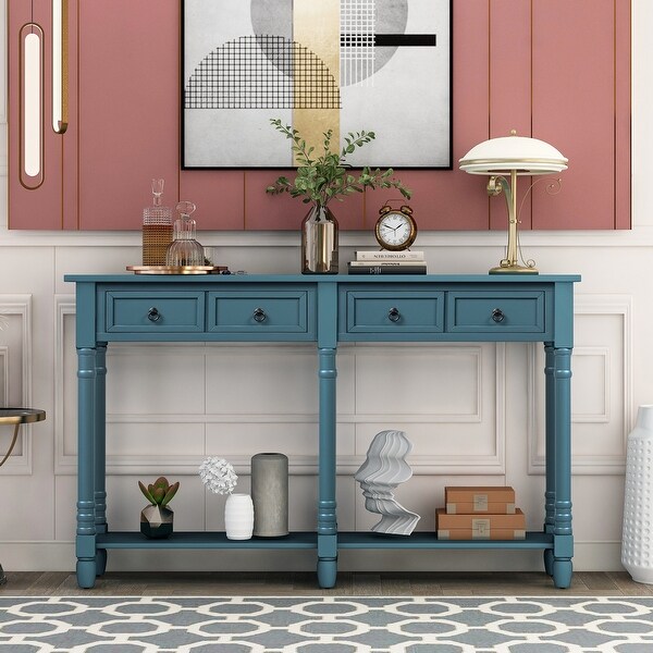 Console Table Entryway with Drawers and Shelf