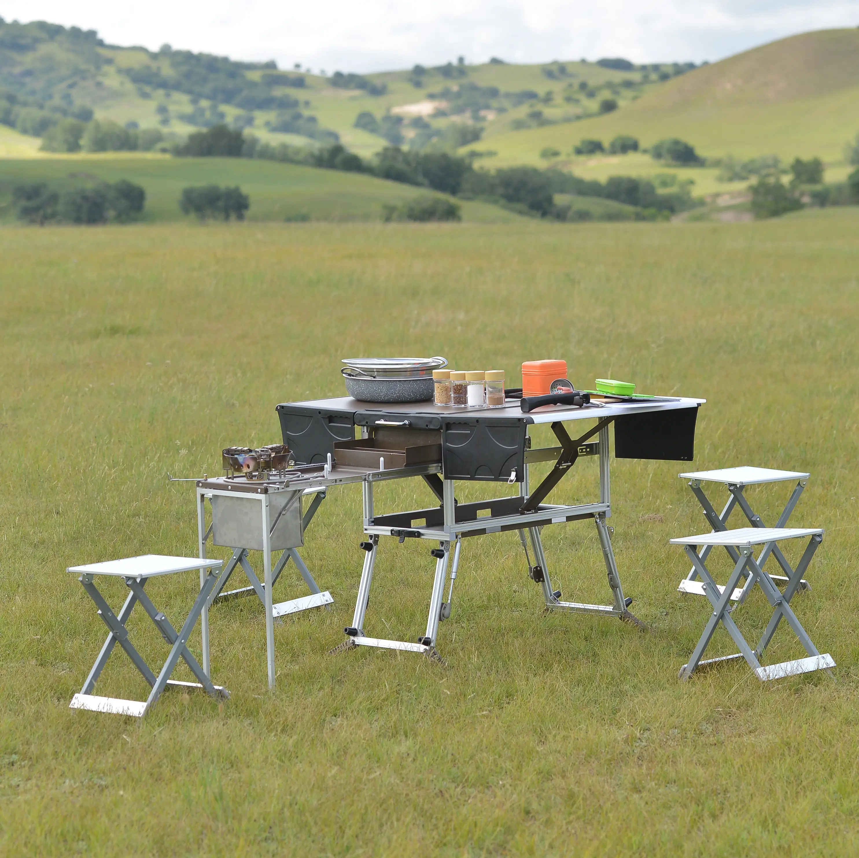 Bulin C650 Outdoor Kitchen High Configuration Portable Folding Mobile Box Kitchen