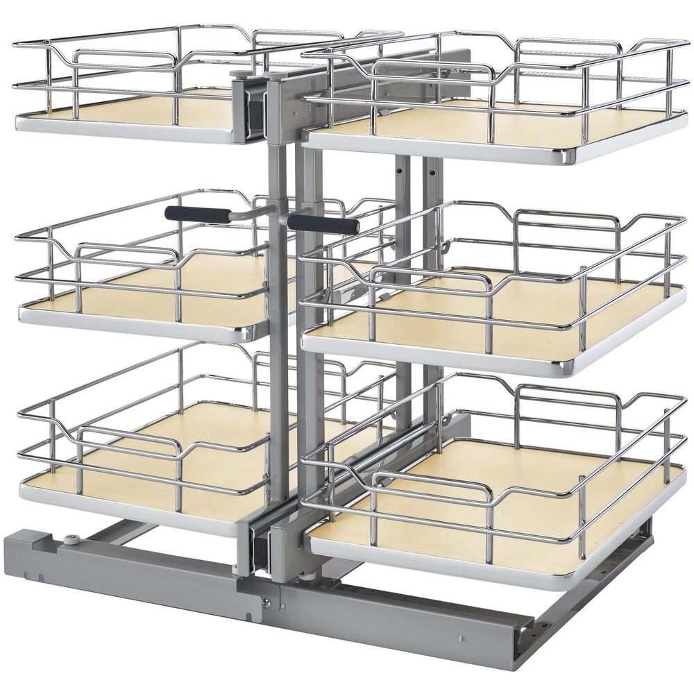 Rev A Shelf 53PSP Series Pull Out 3 Tier Blind Corner Kitchen Cabinet