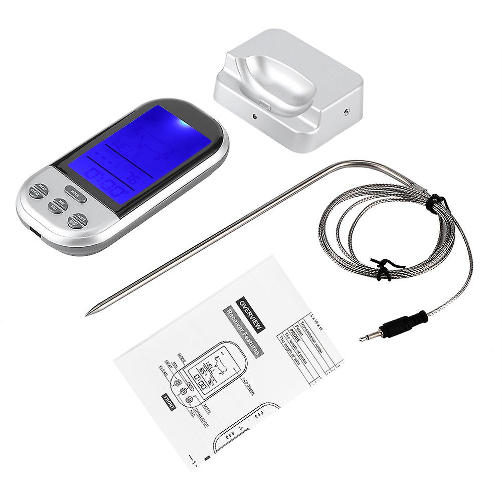 Digital Wireless Probe Food Meat Thermometer For Oven Bbq Grill Kitchen Cooking Tool