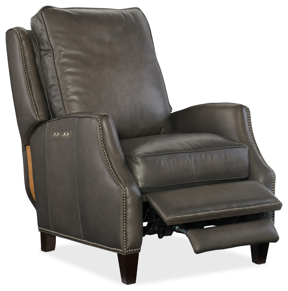 Kerley Power Recliner With Power Headrest   Transitional   Recliner Chairs   by Hooker Furniture  Houzz