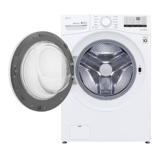 LG 4.5 Cu. Ft. Stackable Front Load Washer in White with Coldwash Technology WM3400CW