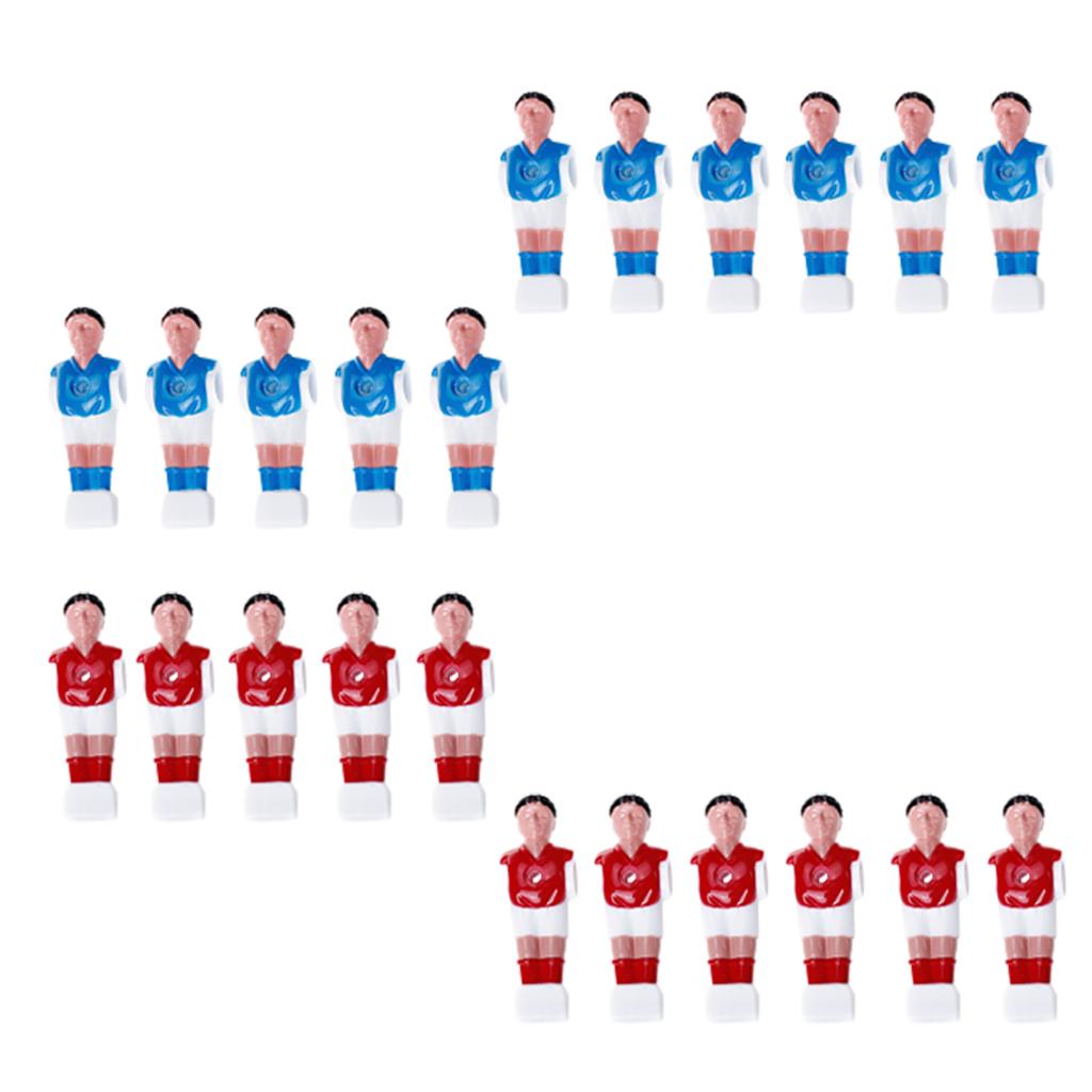 Set of 22 Foosball Men Table Football Men Player Replacement Parts Accessories - Standard Size - Red