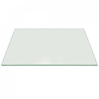 Fab Glass and Mirror 24 in. x 36 in. Clear Rectangle Glass Table Top 14 in. Thick Flat Edge Polished Tempered Eased Corners 24x36RECT6THFLT