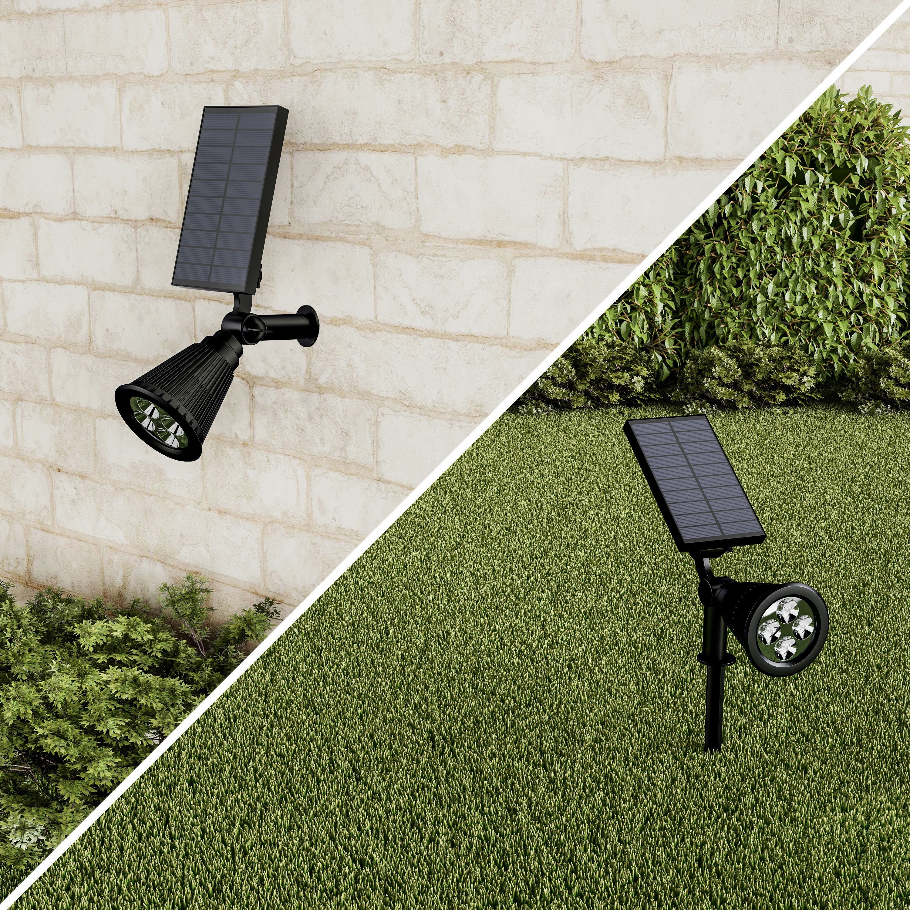 Solar Powered Outdoor Spotlights -Set of 2 Landscape Lights by Pure Garden