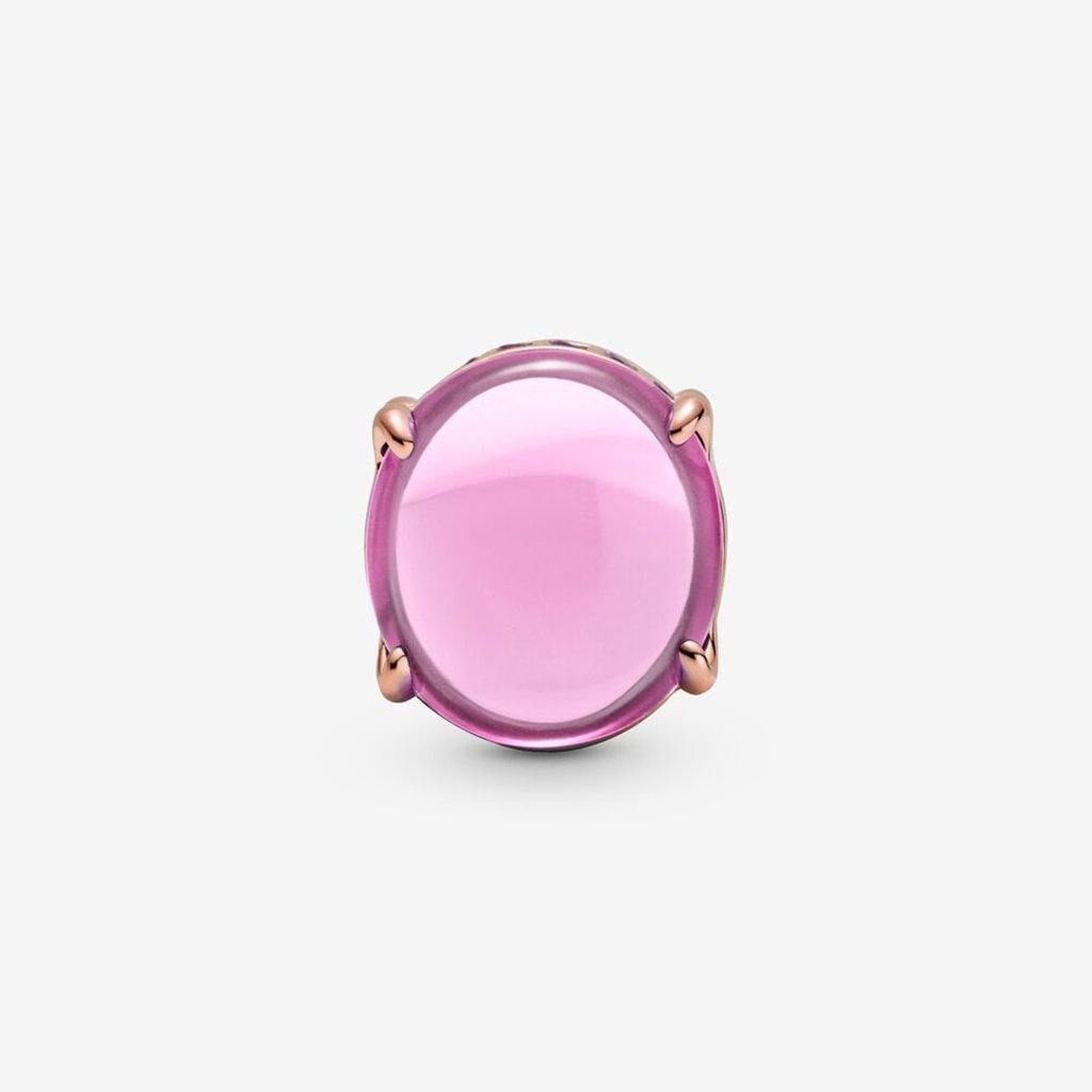 PANDORA  Pink Oval Cabochon Charm