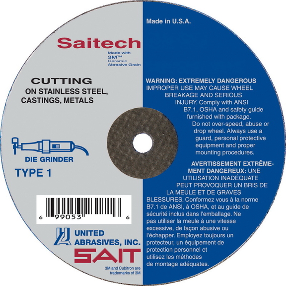 SAIT 23161 Thin High Speed Cut off Stainless  tm 4...