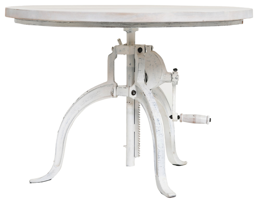 Riley Adjustable Height Rustic Hi Lo Coffee Table  Whitewash   Coffee Tables   by CAROLINA CLASSICS  Houzz