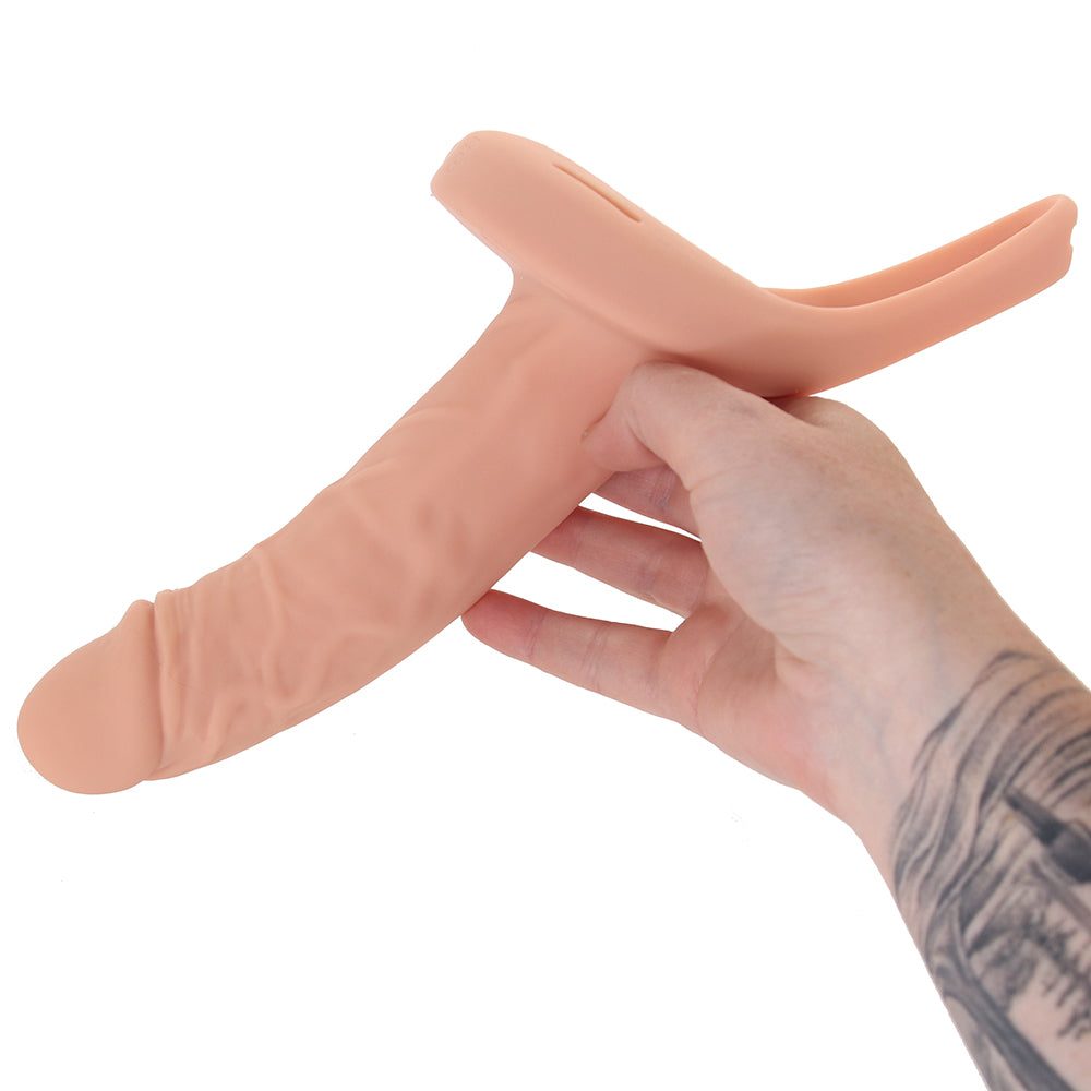 Size Matters 2 Inch Vibrating Penis Sheath in Light