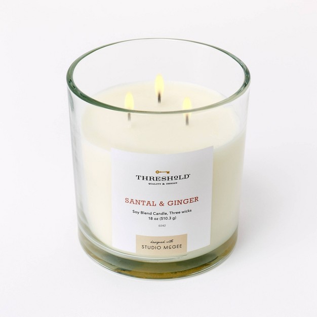 Clear Glass Santal amp Ginger Candle White Designed With Studio Mcgee