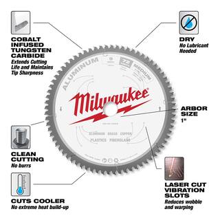 MW 9 in. x 72 Carbide Teeth Aluminum Cutting Circular Saw Blade 48-40-4355