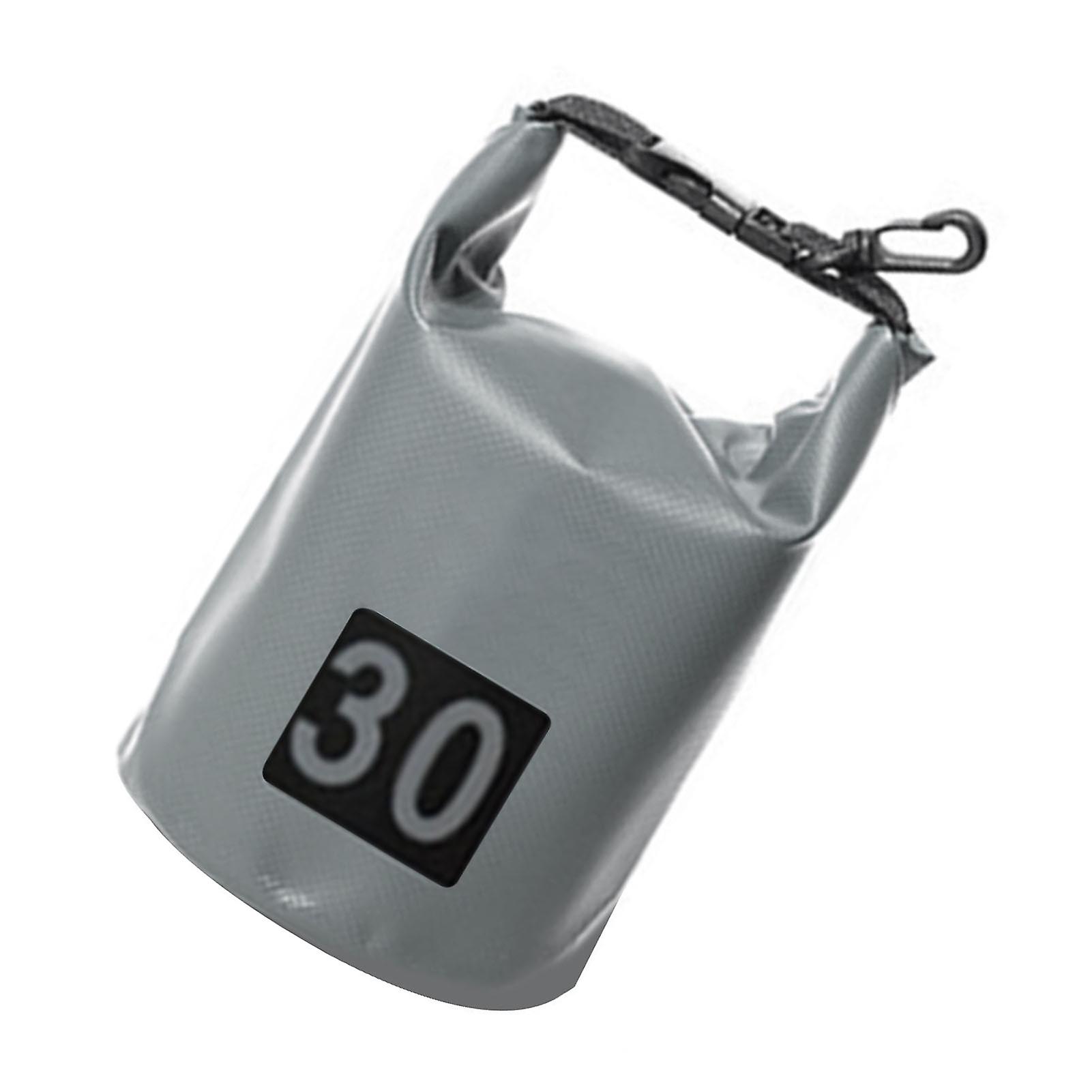 Waterproof Bucket Bag Water Repellent Dry Bag Modern For Outdoor Rafting Camping30l Gray