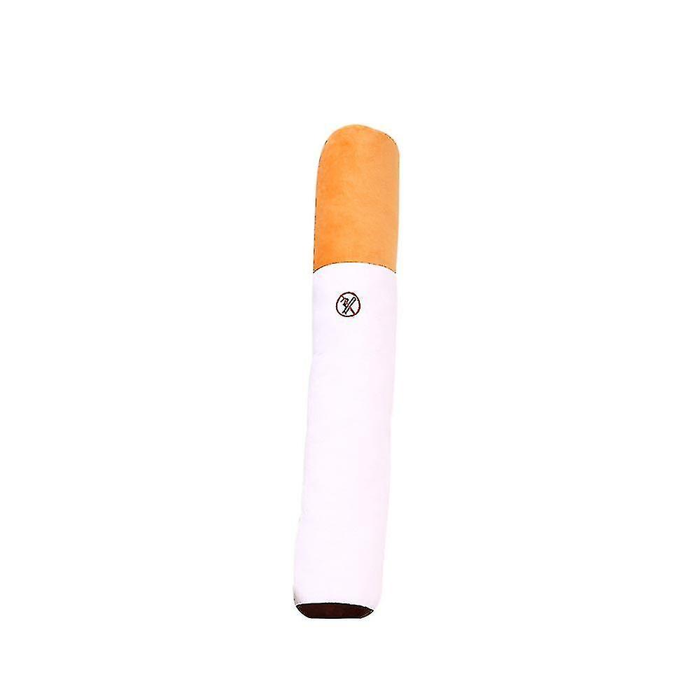 Unique Cigarette Plush Toy Cushion 50cm No Smoking Pattern Long Cylindrical Throw Pillow