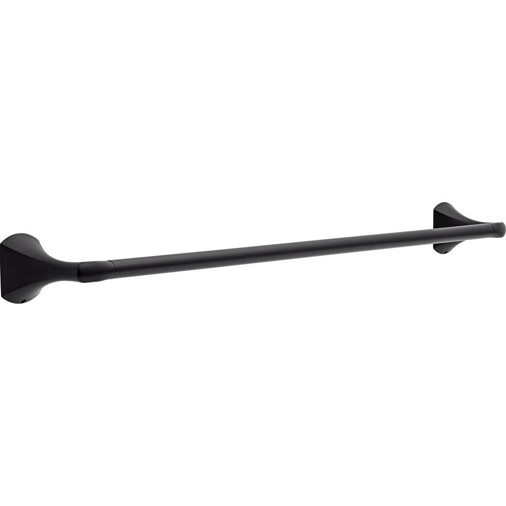 Delta Pierce 24 in. Wall Mount Towel Bar in Matte Black PRC24-MB