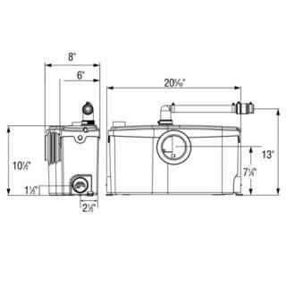 Saniflo SaniBest Pro 1 HP 115-Volt Grinder Pump 013