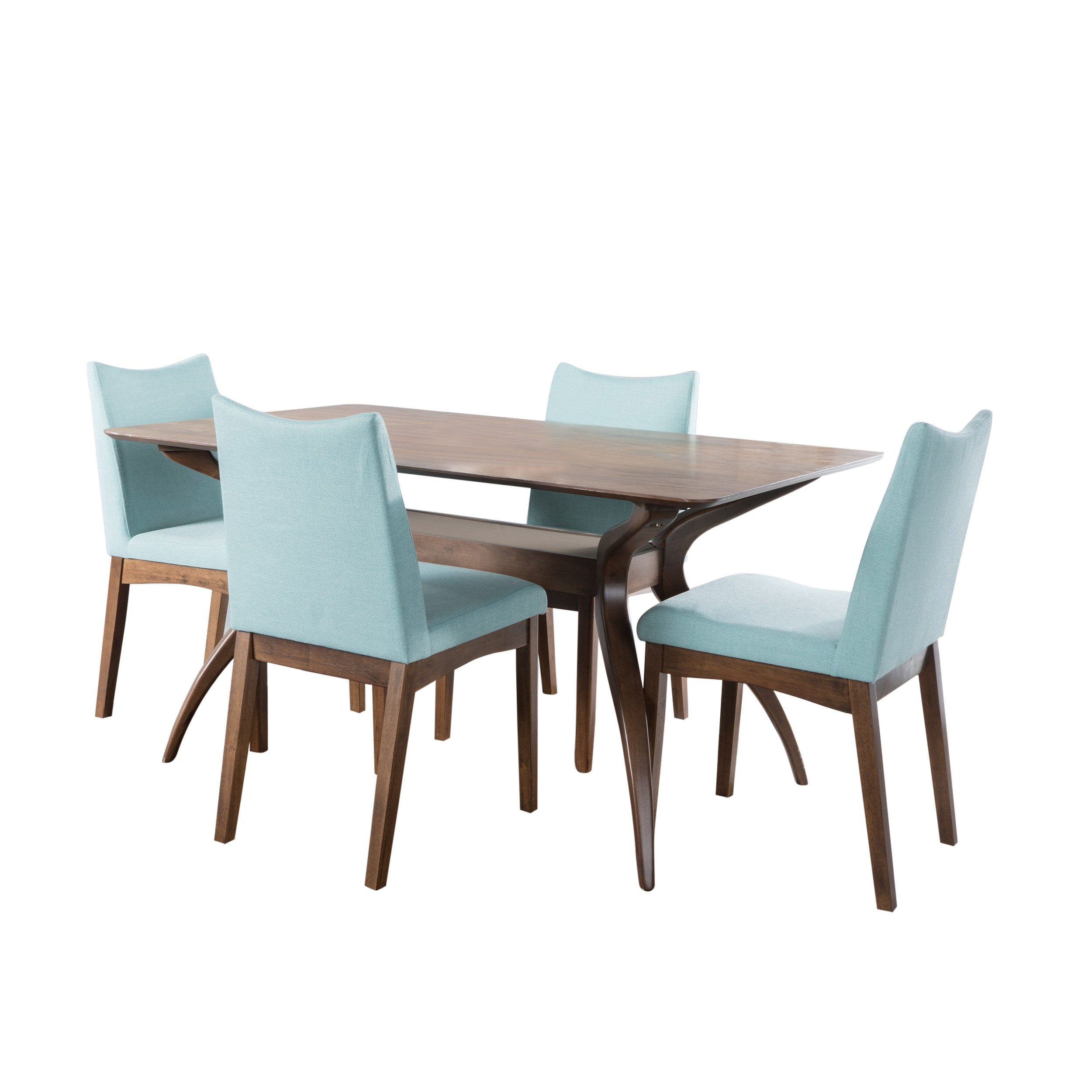 Gertrude Mid-Century Modern 4 Seater Dining Set