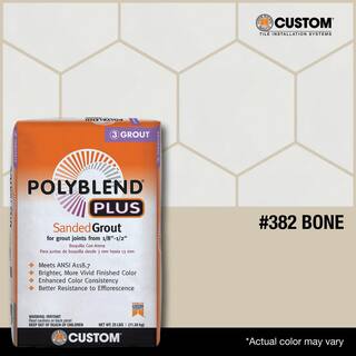 Custom Building Products Polyblend Plus #382 Bone 1 lb. Sanded Grout PBPG3821