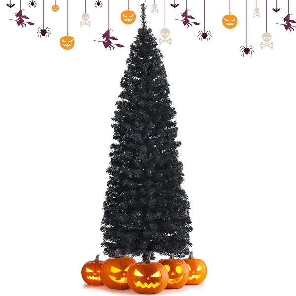 6 ft Unlit Pencil Slim Tree Artificial Christmas Tree