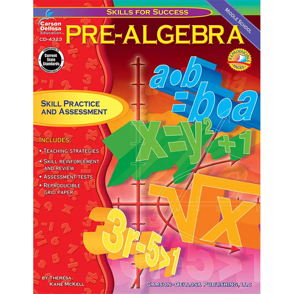 Carson Dellosa CD 4323 Pre Algebra Skill For Succe...