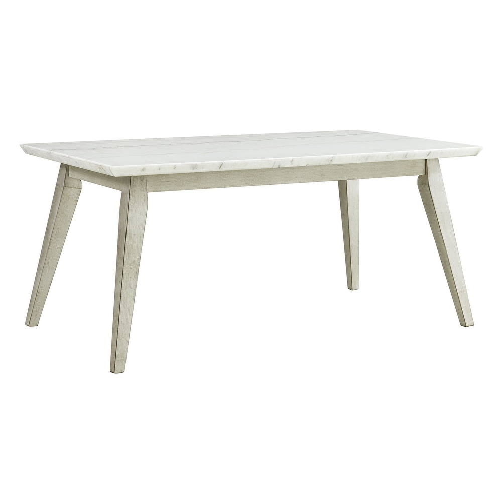 Picket House Furnishings Kean Dining Table w/white marble top in White