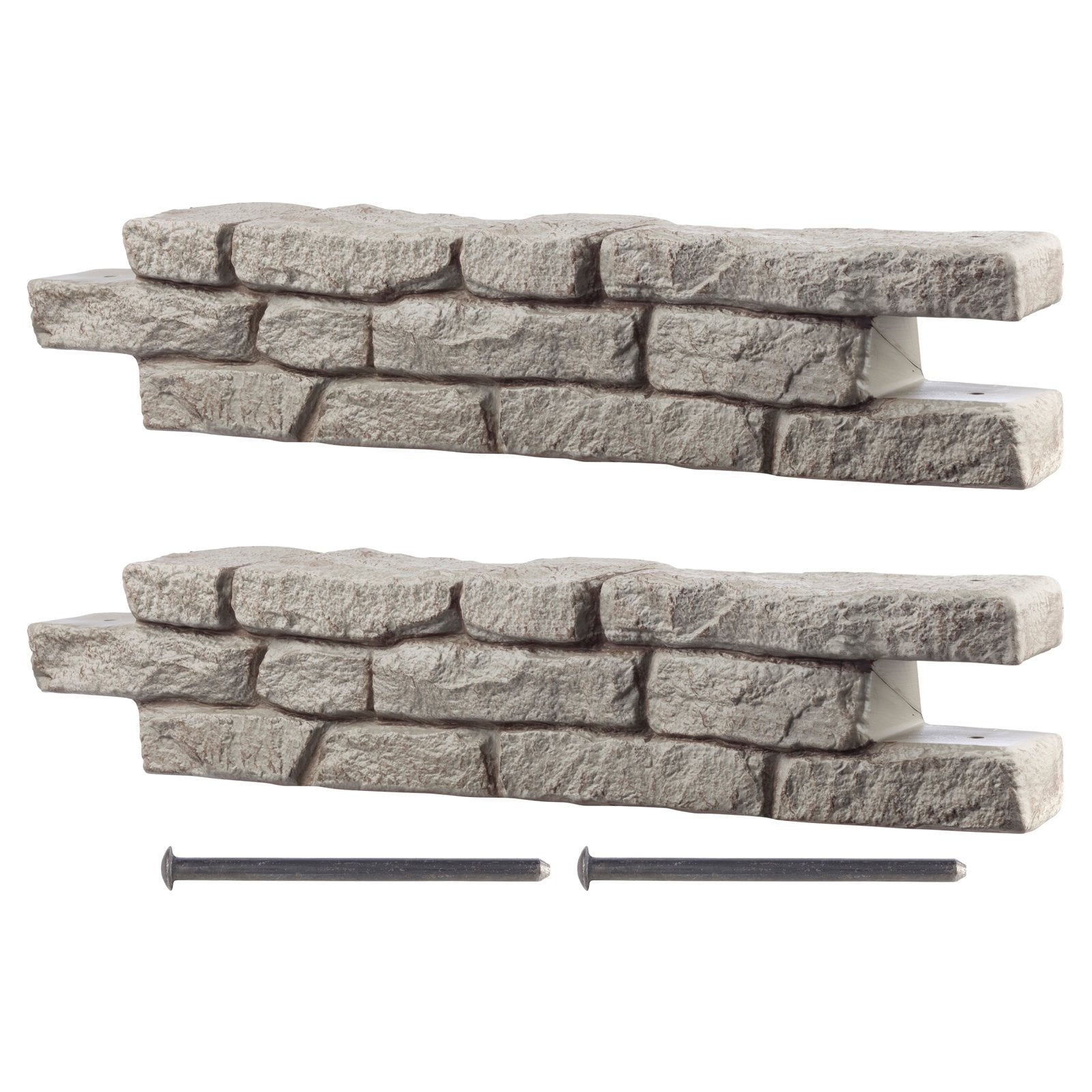 RTS Home Accents Straight Rock Lock Residential Landscaping - Set of 2